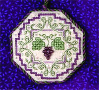 Wine Bottle Grapes Fob