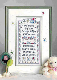 Stars and Moon Baby Sampler