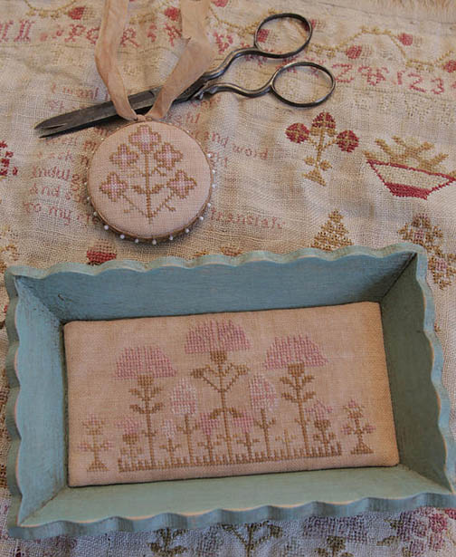 Snippets of Mary Barres Sampler - Small Sewing Tray & Pin Disk