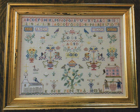 Anna Greta Daielsdotter Swedish Sampler 1850