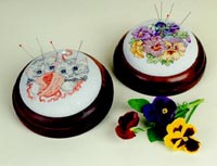 Cats In Yarn and Pansies