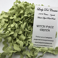 Witch Face Green 1/2 Rick Rack from Lady Dot Creates