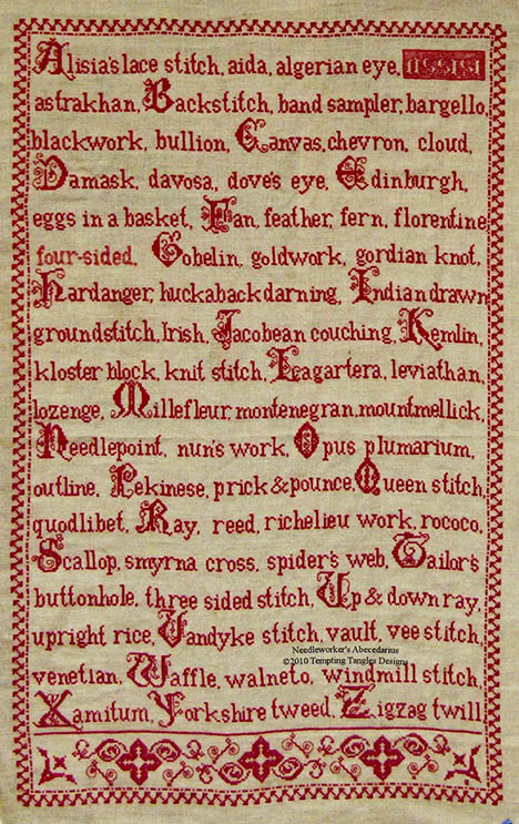 Needleworker's Abecedarius