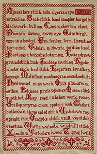 Needleworker's Abecedarius