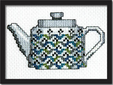 White Floral Teapot