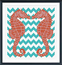 Chevron Seashorses