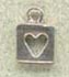 Square Heart Sterling Silver Trinket by The Trilogy