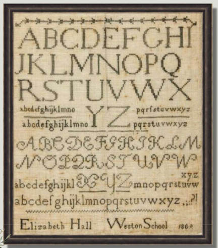 Elizabeth Hall Sampler 1809