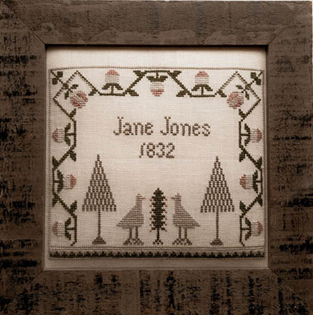 Jane Jones 1832 Miniature Sampler
