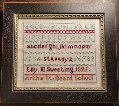 Lily Sweeting Miniature Sampler 1895