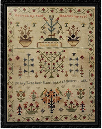 Mary Elizabeth Leet 1865 Sampler