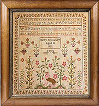 Betty Ormandy 1832 Sampler