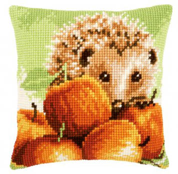 Hedgehog with Apples Cushion Kit