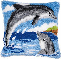 Dolphin Latch Hook Cushion Kit