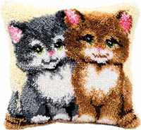 Cats Latch Hook Cushion Kit