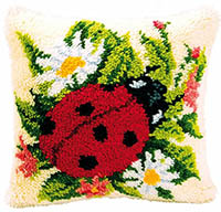 Ladybug Latch Hook Cushion Kit