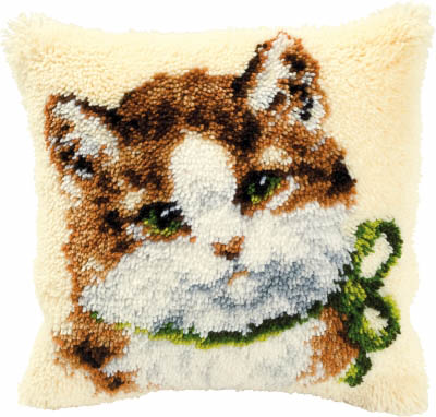Cat Latch Hook Cushion Kit