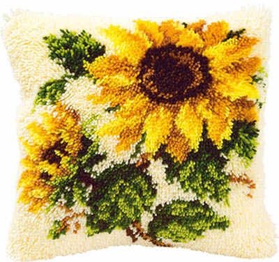 Sunflowers Latch Hook Cushion Kit