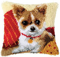 Chihuahua Latch Hook Cushion Kit