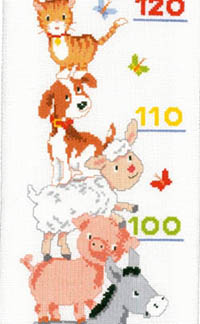 Farm Animals Growth Chart Kit