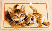 Playful Cats Latch Hook Rug Kit