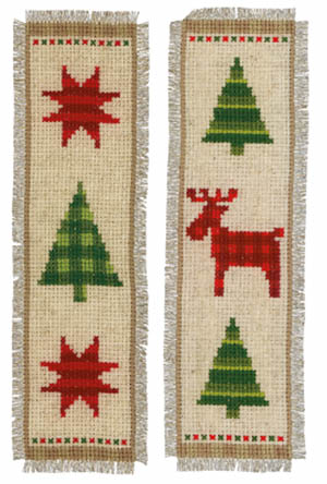 Checkered Christmas Tree Bookmark Set Kit