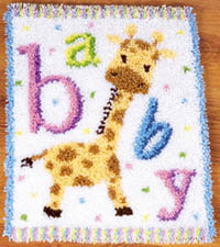 Baby Giraffe II Latch Hook Rug Kit