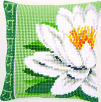 White Lotus Flower Cushion Kit