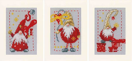 Christmas Gnomes Greeting Cards (3) Kit