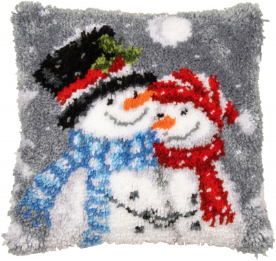 Snowman Cushion Latch Hook Kit