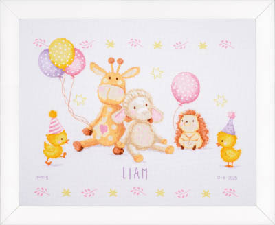 Animal Party Birth Announcement Kit