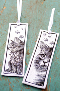 Cats Bookmark set of 2  Kit