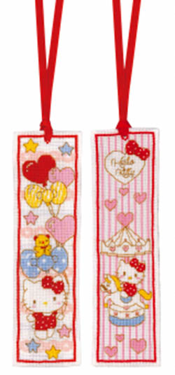 Hello Kitty Doodle Heart Bookmark set of 2 Kit