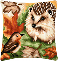 Hedgehog & Robin Cushion Kit