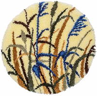 Grasses Latch Hook Round Rug Kit