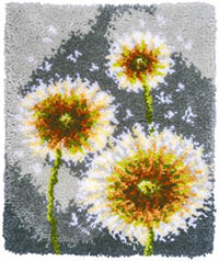 Fluff Flower Latch Hook Rug Kit