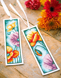 Poppies Bookmark set of 2  Kit