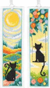 2 Cats In The Flowers Bookmarks(2) Kit