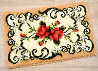 Rose Carpet Latch Hook Rug Kit