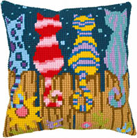 Cats on Fence Cushion Kit