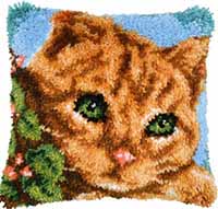 Cat In Tree Latch Hook Cushion Kit