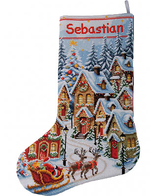 A Village Aglow Christmas Stocking Kit
