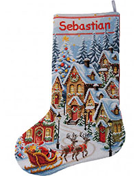 A Village Aglow Christmas Stocking Kit