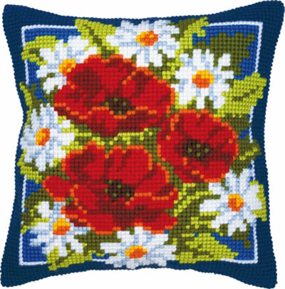 Red Flowers Cushion Kit