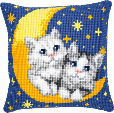 Cats on the Moon Cushion Kit