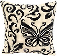 Black & White Butterfly Cushion Kit