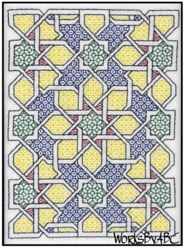 Tiles of Seville in Blackwork