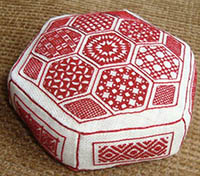 Red and White Pincushion
