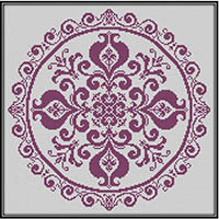 Pomegranate Lace In Cross Stitch