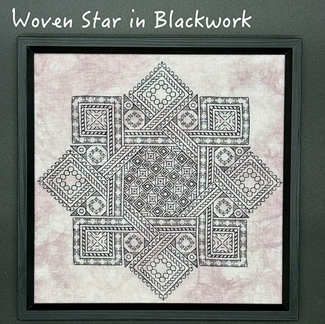 Woven Star in Blackwork